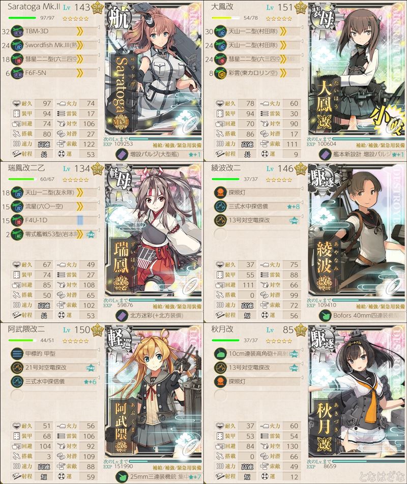 艦これ2018鎮守秋刀魚祭り3-4編成2