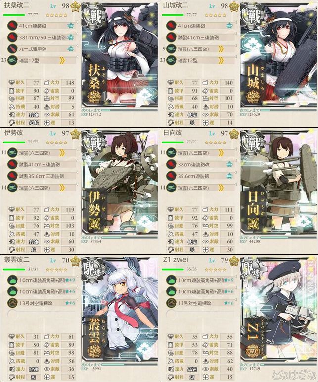 任務「漲る戦艦魂！大艦巨砲なお正月！」 編成・装備