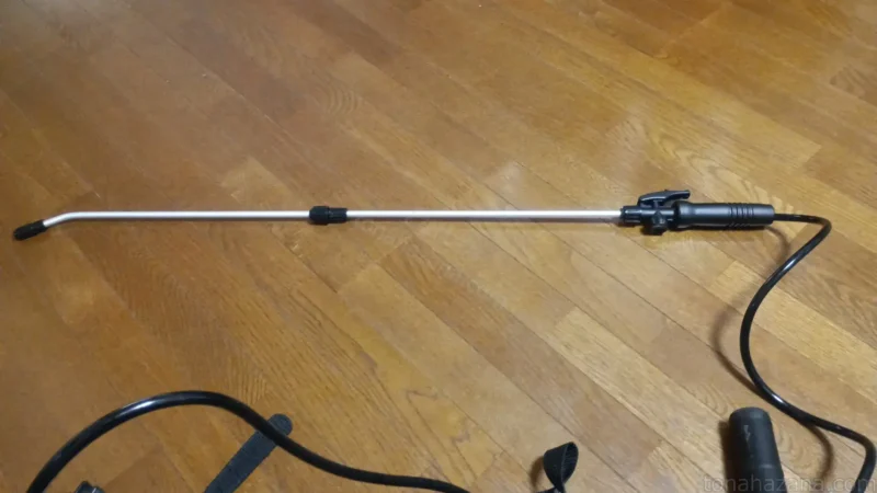 ノズル側と本体側に接続した状態のPA-168